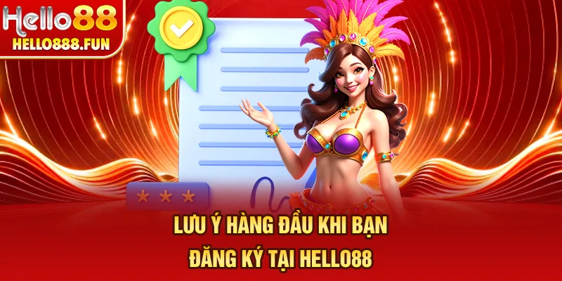 Lưu ý hàng đầu khi bạn đăng ký tại HELLO88