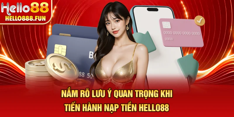 Nắm rõ lưu ý quan trọng khi tiến hành nạp tiền HELLO88